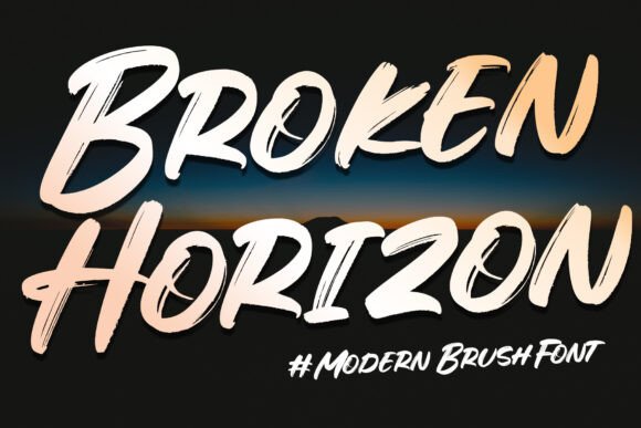 Broken Horizon: A Bold Brush Font for Editors