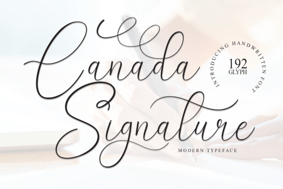 Canada Signature: A Stylish Handwritten Font for Business