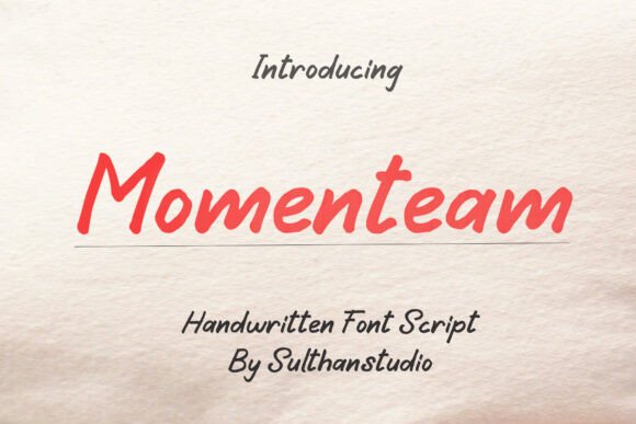 Momenteam: Authentic Hand-Drawn Script for Crafters
