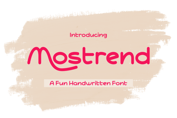 Mostrend: A Sweet Handwritten Font for Web Design