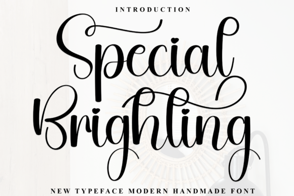 Special Brighting: A Script Handwritten Font for Editorial Design