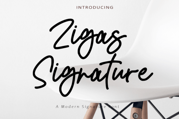 Zigas Signature: A Vintage Script Font for Makers